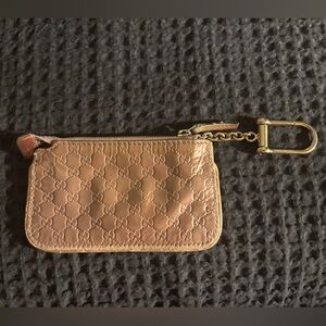 Rose gold Gucci key case/  coin pouch